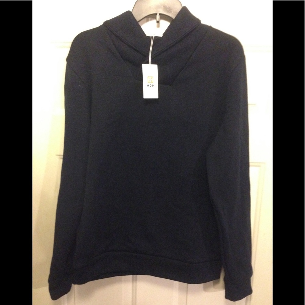 NWT H2H  Men's Navy Cowl Neck Sweater